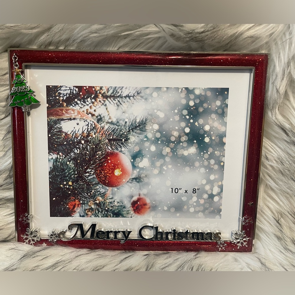 Merry Christmas Decorations Family Picture Frame 8x10 Inch Christmas tree